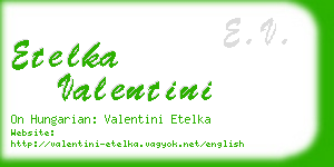 etelka valentini business card